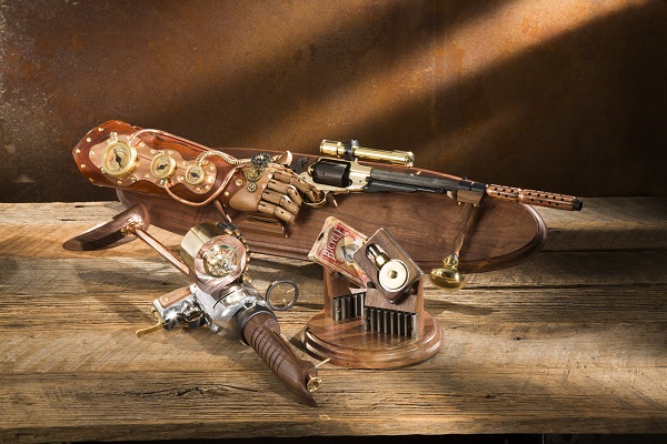 Features steampunk guns loaned by John Belli