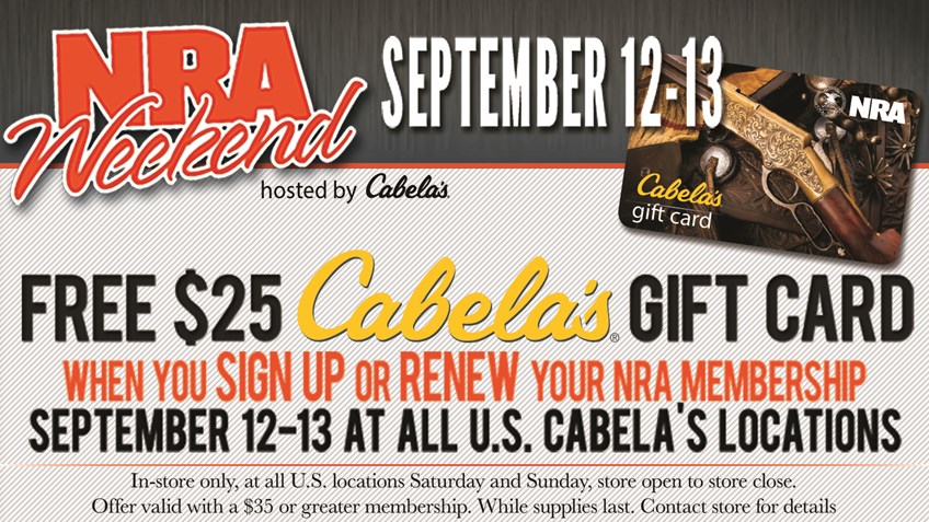 Cabela's Hosts NRA Weekend This Sept. 12-13
