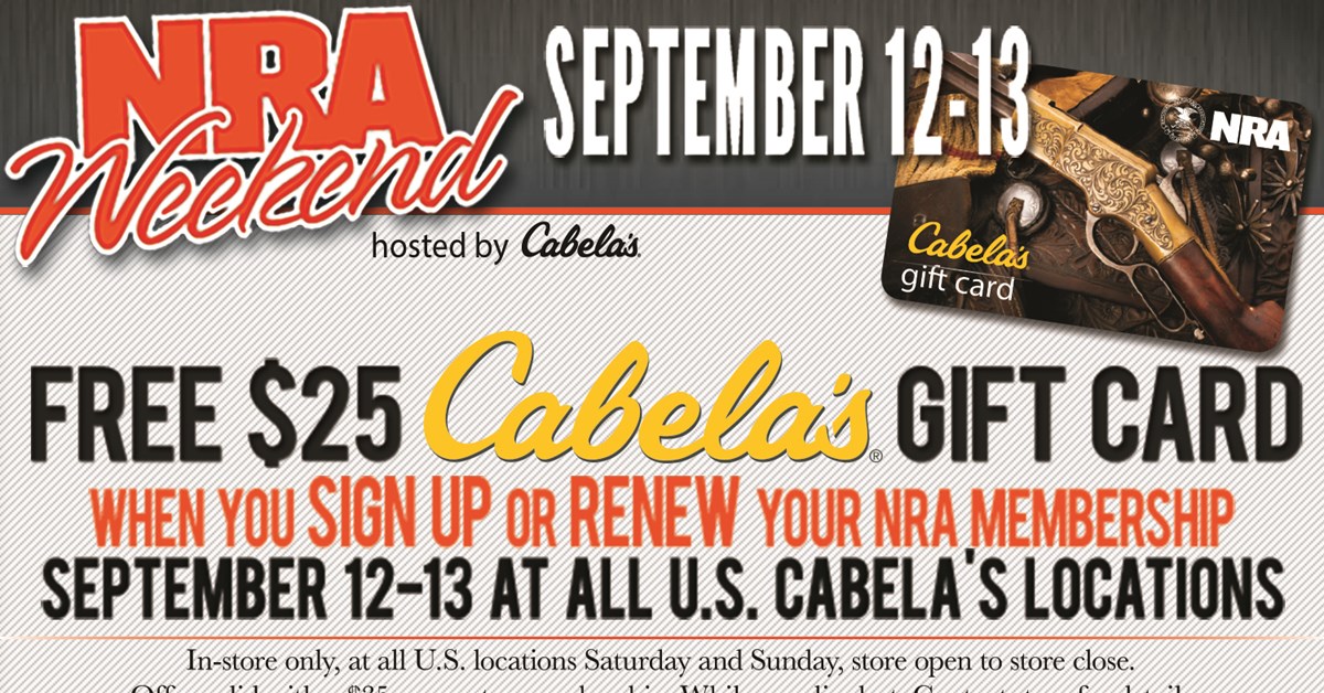 NRA Blog Cabela's Hosts NRA Weekend This Sept. 1213