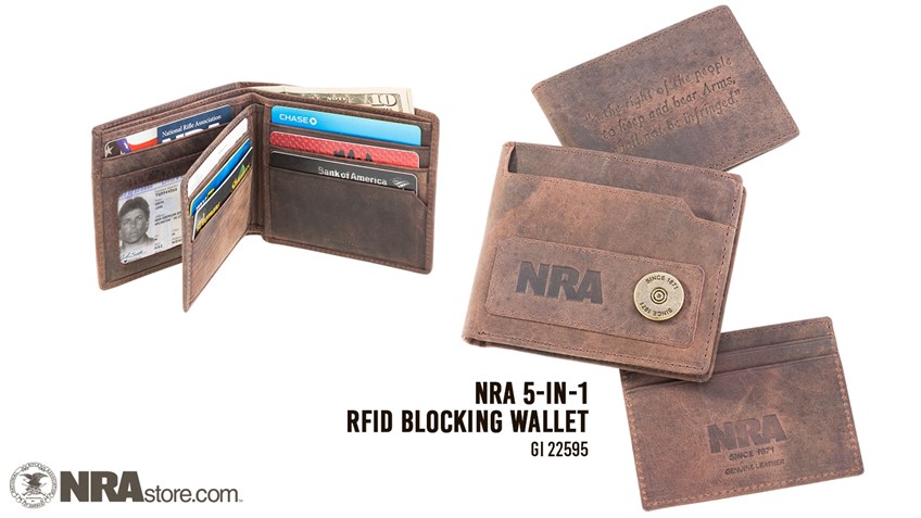 Carry Confidently With The NRA 5-In-1 RFID Blocking Wallet