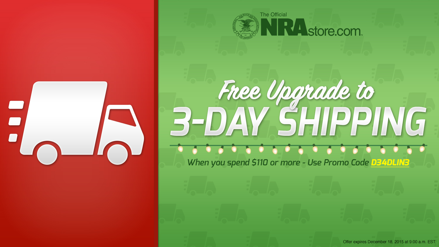 Shop last minute Christmas gifts with FREE upgrade to 3 day shipping at NRAstore.com