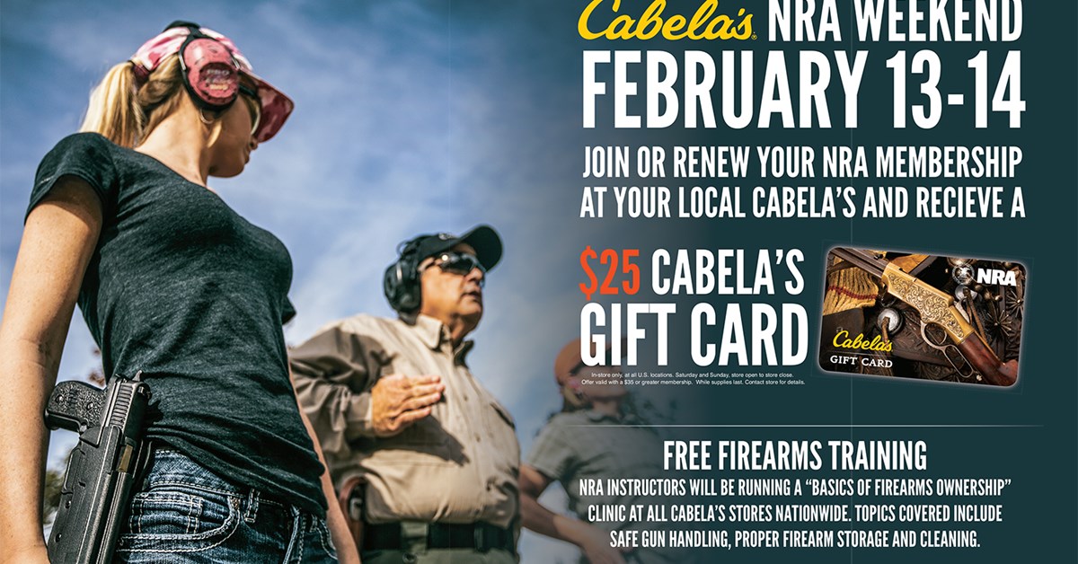 NRA Blog Cabela's Hosts NRA Weekend February 1314