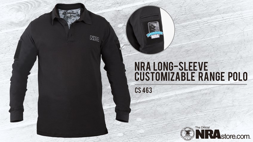 NRA Store Product Highlight: Long Sleeve Customizable Range Polo