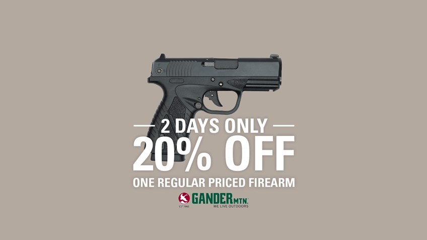 Gander Mountain Offers 20% off Regular Priced Firearm