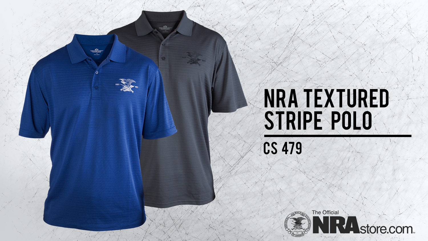 NRAstore Product Highlight: NRA Textured Stripe Polo