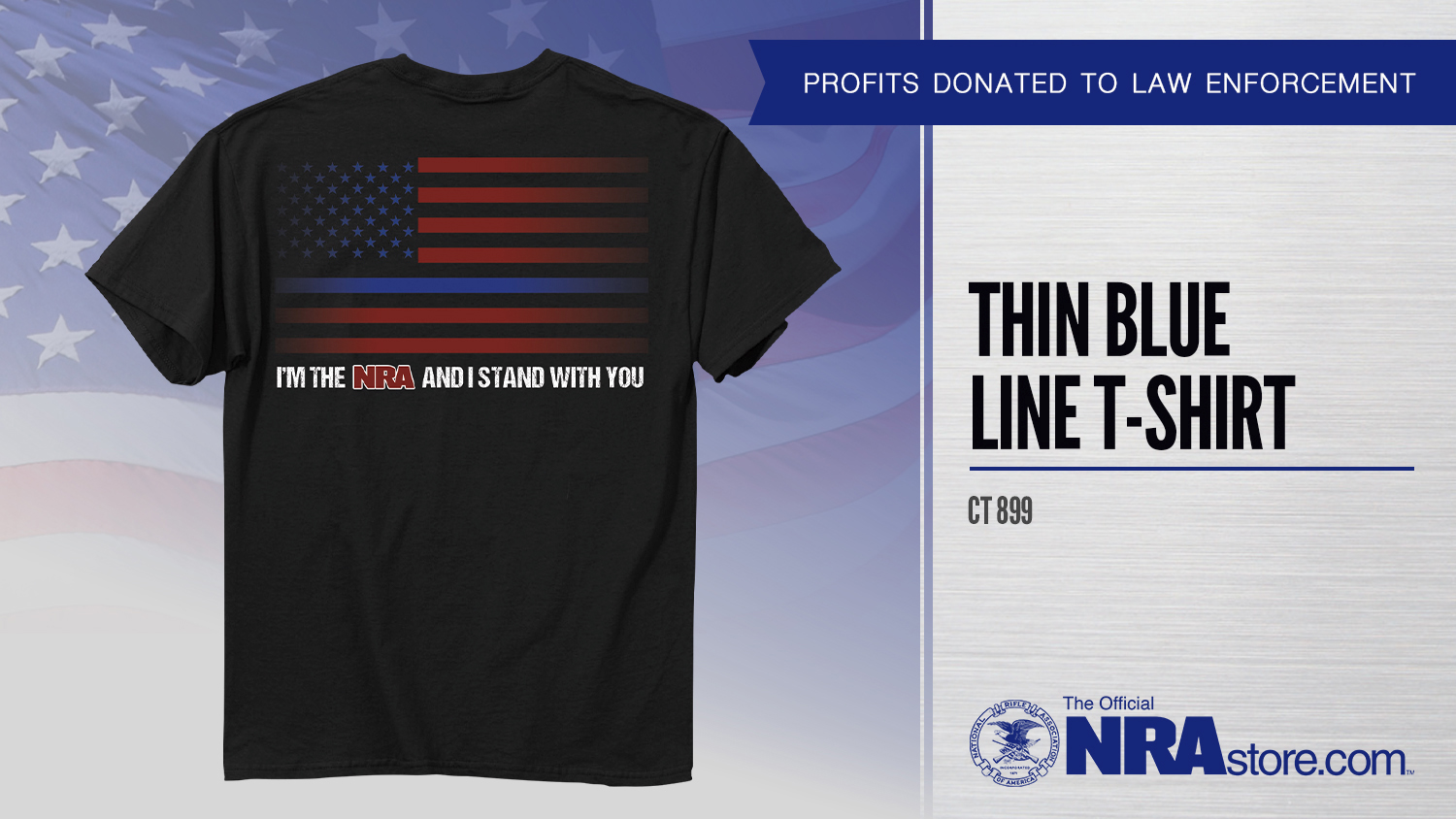 NRA Store Product Highlight: Thin Blue Line T-Shirt