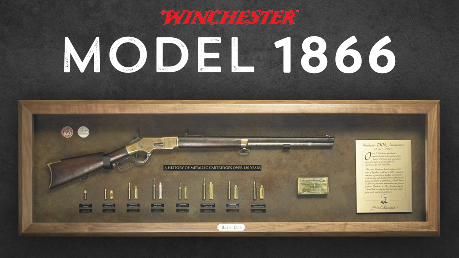 Bid Now For Winchester's Last 150th Commemorative Bullet Board 