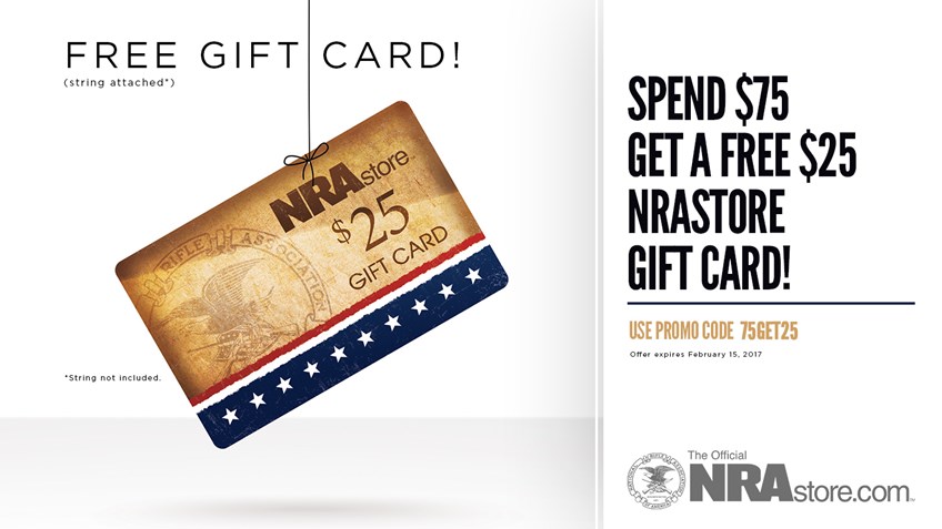 $25 NRAstore Gift Card With Order of $75 or More 