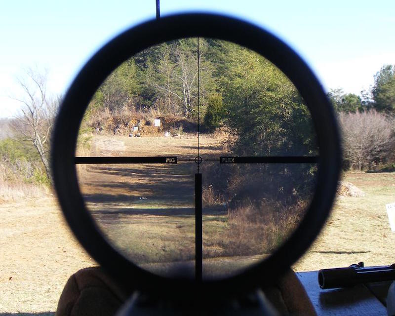 looking through a rifle scope