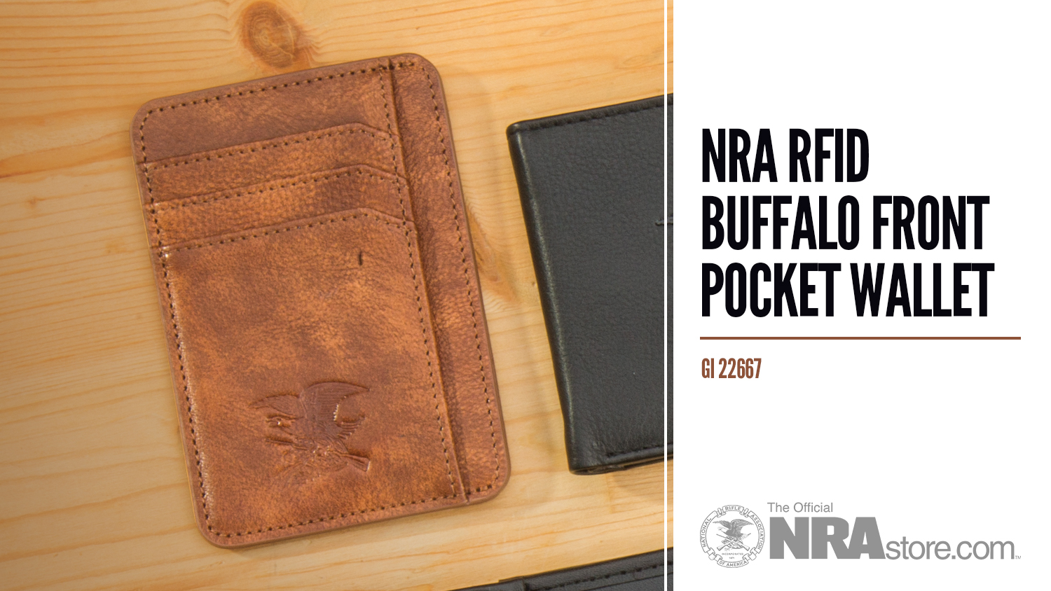 NRAstore Product Highlight: NRA RFID Buffalo Front Pocket Wallet