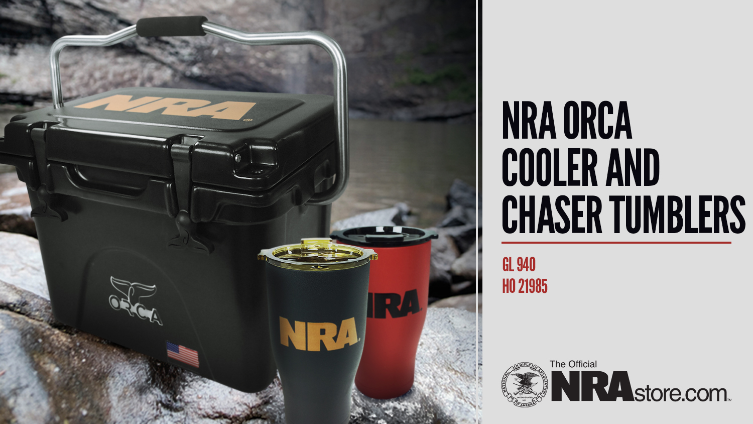  NRAstore Product Highlight: NRA Orca Cooler and Chaser Tumblers