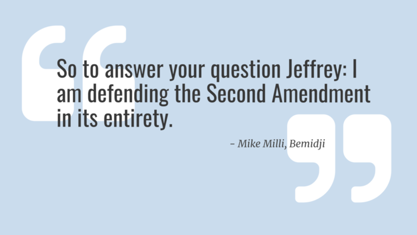 The Bemidji Pioneer: Letter to the Editor: Defending the Second Amendment in its entirety